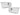 Chrome Plastic Bumper Corners Right and Left Side No Fog Light Hole for Peterbilt 579 - 