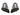 KOZAK PLASTIC Bumper End Corner Extension PAIR with Chrome Trim (Left Driver and Right Passenger Side) for International Prostar 2008-2015 PLUS International Logo, Windshield Wipers and KOZAK Vest